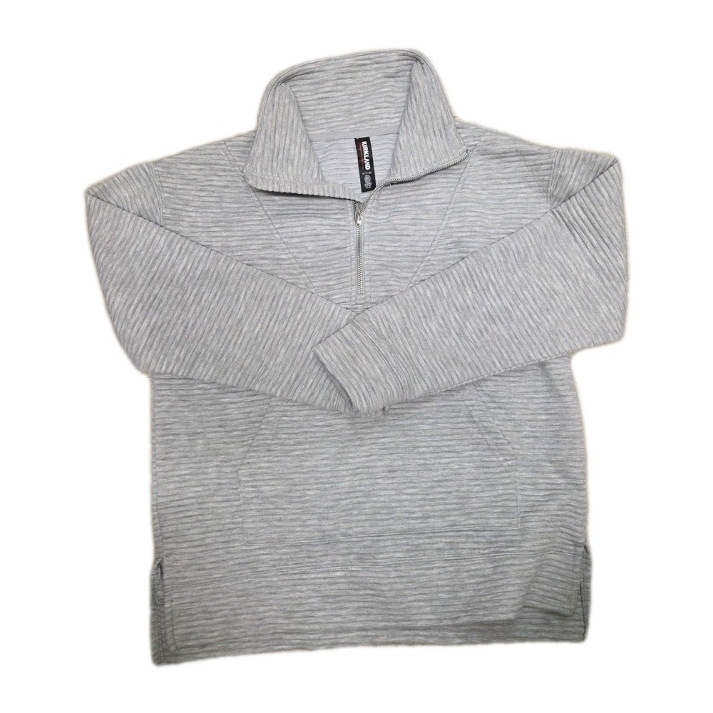 Kirkland Women's Ottoman Half Zip Sweatshirt Grey Small